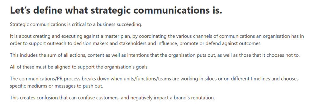 strtgcommsgrp - what is strategic communications 